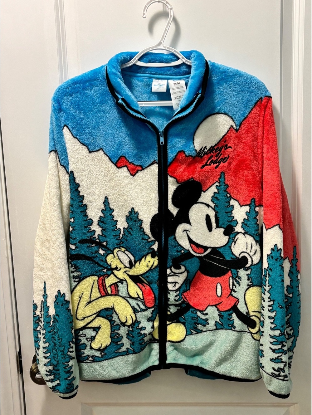 Disney Mickey and Friends Women’s Super Soft Full Zip Fleece Jacket Size Medium
